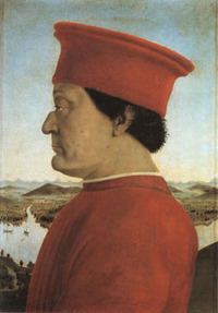 finp009b-Piero della Francesca(Federigo da Montefeltre und seine Gemahlin Battista Sforza 1631-)
