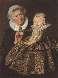 finmk005-Frans Hals (Bildnis der Catharina Hoeft mit ihrer Amme 1619-20)