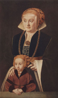 finmk004-Bartholomäus (Barthel) Bruyn(Bildnis einer Dame mit Tochter)