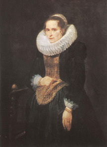 find009-Anthonis van Dyck Porträt einer Dame 1618-21)