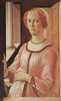 find023-Botticelli Porträt einer Dame 1470-45)