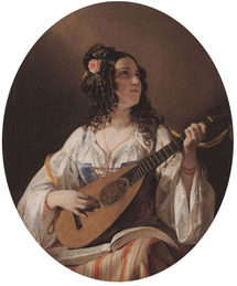 find053-Friedrich von Amerling (Die Lautenspielerin 1838)