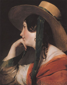 find057-Friedrich von Amerling (Mädchen mit Strohhut 1835)