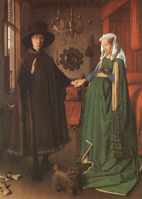 finp007-Jan van Eyck (Hochzeit des Giovanni Arnolfini mit Giovanna Cenami 1434)