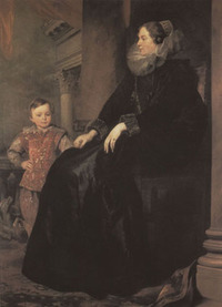 finmk001-Anthonis van Dyck ( Paola Adorno und ihr Sohn 1625)