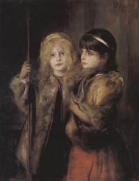 fink007-Franz von Lenbach (Marion Lenbach mit der Tochter des Malers Nikolaus Gysis 1899)
