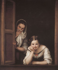 fink003-Bartolomé Esteban Murillo(Ein Mädchen und ihre DUENNA 1670)