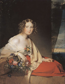 find063-Friedrich von Amerling (Porträt einer Dame als Gärtnerin 1849_)