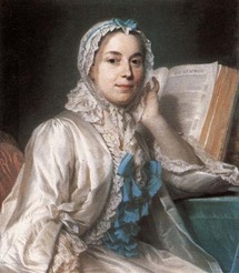 find116-Maurice Quentin de la Tour(Mademoiselle Ferrand meditiert über Newton 1752-53)