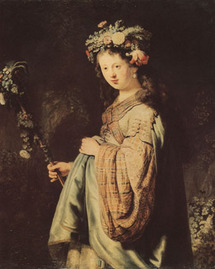 find129-Rembrandt (Saskia als Flora 1634)
