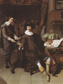 finh099-Thomas de Keyser (Constantijn Huygens und sein Schreiber 1627)